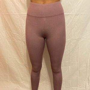 Forever 21 Mauve Ribbed Leggings